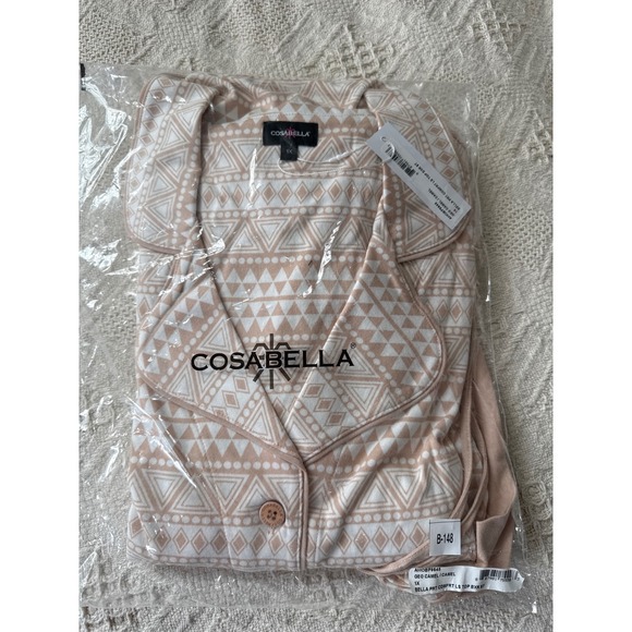 Cosabella Pajama Set 1X NWT Soft Modal Lounge Set Button Up Top & Shorts Luxury - Picture 13 of 13